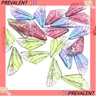 Preva จี้รูปปีกแมลง ผีเสื้อ ฟอยล์สีทอง คละสี สําหรับทําเครื่องประดับ DIY 100 ชิ้น