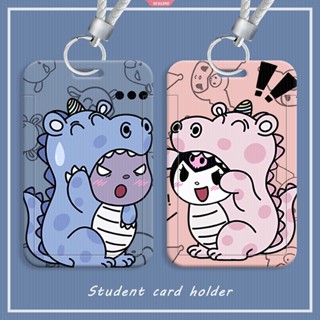 เคสใส่บัตรเครดิต ลาย Sanrio Kuromi ID พร้อมสายคล้อง สําหรับเด็กผู้หญิง [ZXL]