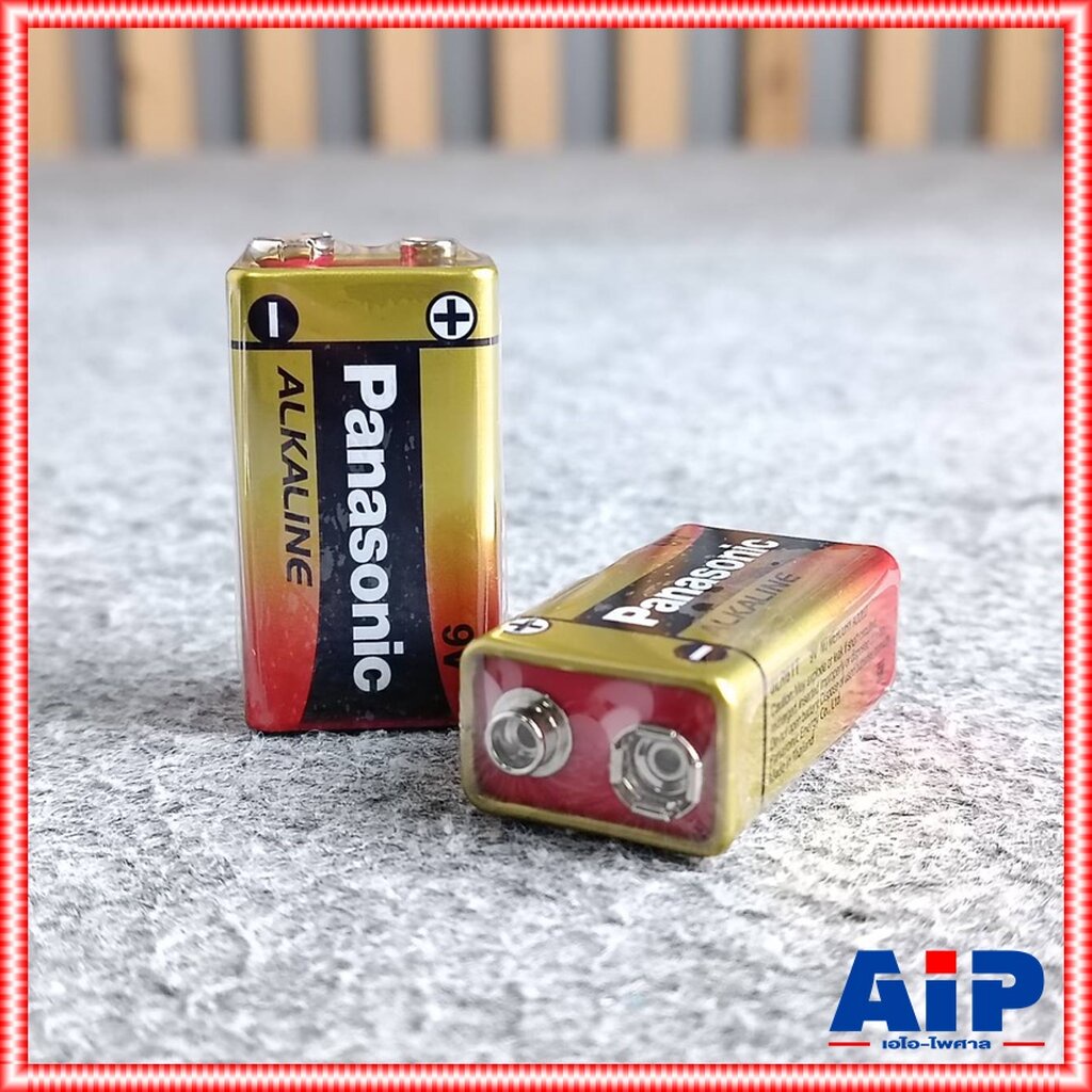 1ก้อน PANASONIC 6lr61t/1b ถ่านอัลคาไลน์9V 6lr61t / 1b ถ่าน 9V แบตเตอรี่9โวลต์ ถ่าน Alkaline 9V พานาโ