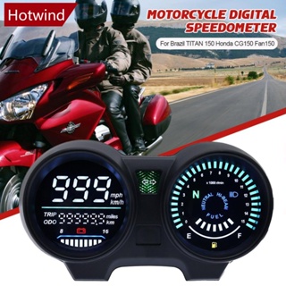 Hotwind เครื่องวัดความเร็วดิจิทัล แดชบอร์ด LED อิเล็กทรอนิกส์ RPM สําหรับ Brazil TITAN 150 Honda CG150 Fan150 X2Y1