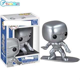 ตุ๊กตาฟิกเกอร์ Marvel Bobble Funko POP สีเงิน ของเล่นสําหรับเด็ก