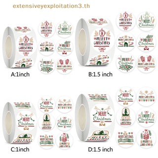 &amp; Hg &amp; สติกเกอร์ ลาย Merry Christmas มีกาวในตัว สําหรับตกแต่งปาร์ตี้ วันหยุด 500 ชิ้น