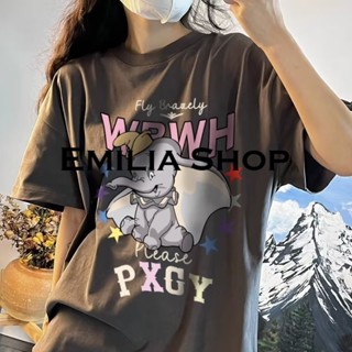 EMILIA SHOP  ครอป เสื้อยืดผู้หญิง สไตล์เกาหลี  Trendy ทันสมัย Unique สไตล์เกาหลี A99J21V 36Z230909