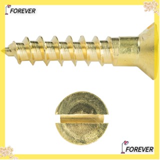 Forever สกรูกรีดไม้ ทองเหลืองแข็ง