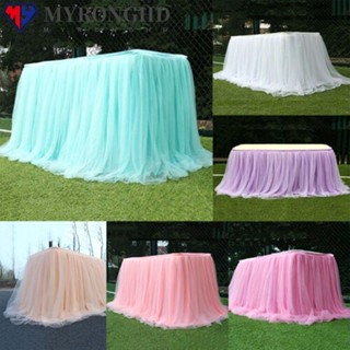 Myronghd ผ้าปูโต๊ะ Tulle 100x75 ซม. สําหรับงานแต่งงาน