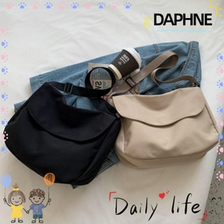 Daphne กระเป๋าสะพายไหล่ ผ้าฝ้าย และผ้าแคนวาส แบบเรียบง่าย