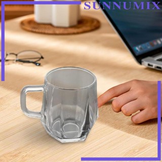 [Sunnimix] แก้วกาแฟ แบบใส พร้อมหูจับ กันแตก ใช้ซ้ําได้ หรูหรา สําหรับงานวันเกิด งานแต่งงาน