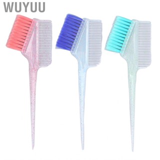 Wuyuu Hair Highlighting Brush Portable Double Sided Soft Nylon Dye for Salon