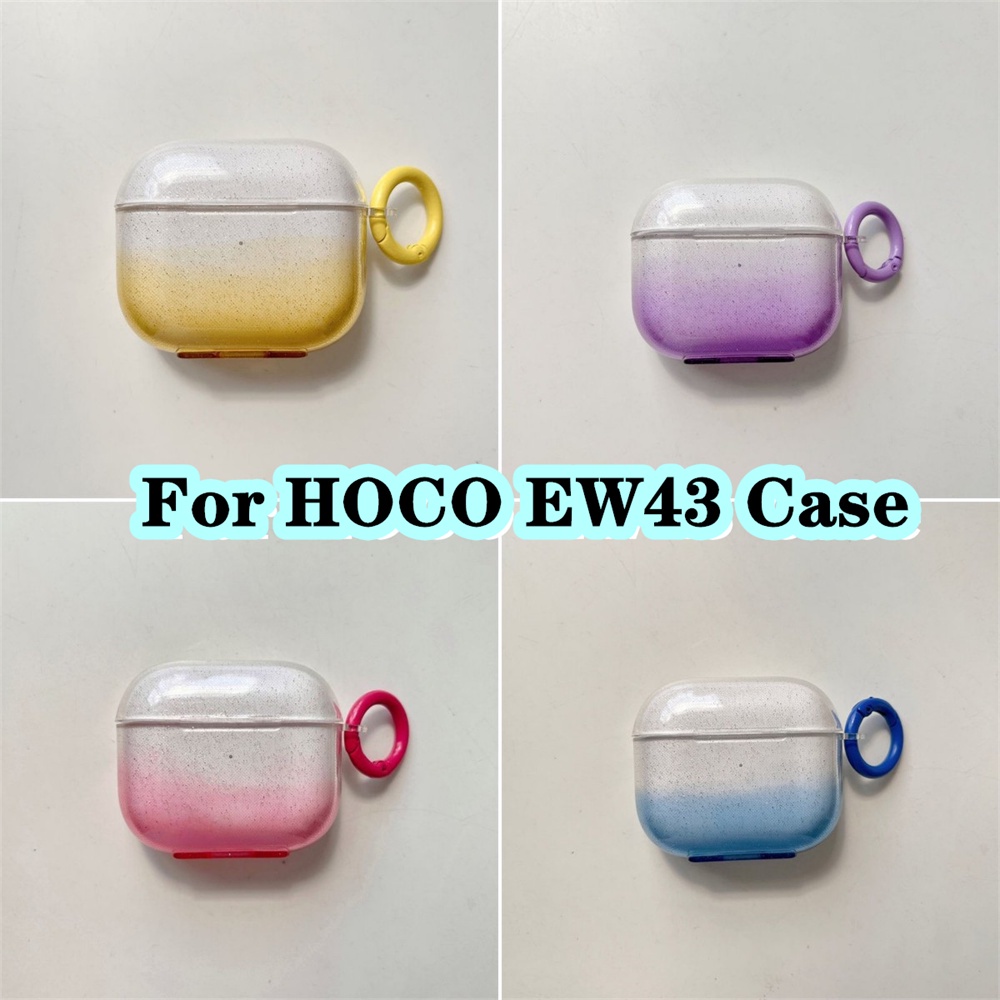 สําหรับ HOCO EW43 Case สีม่วงและสีชมพูสําหรับ HOCO EW43 Casing Soft Headphone Case Cover