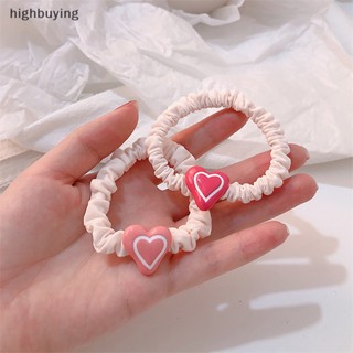 [highbuying] ยางรัดผมหางม้า ขนาดเล็ก สีชมพู สําหรับผู้หญิง พร้อมส่ง