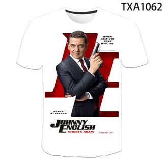 เสื้อยืด พิมพ์ลายภาพยนตร์ Johnny English Strikes Again Movie 2022 สําหรับผู้ชาย