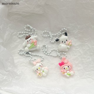 Morn Sanrio พวงกุญแจเรซิ่น จี้การ์ตูนคิตตี้ สุนัข Cinnamon Kuromi Melody น่ารัก สําหรับตกแต่งกระเป๋า