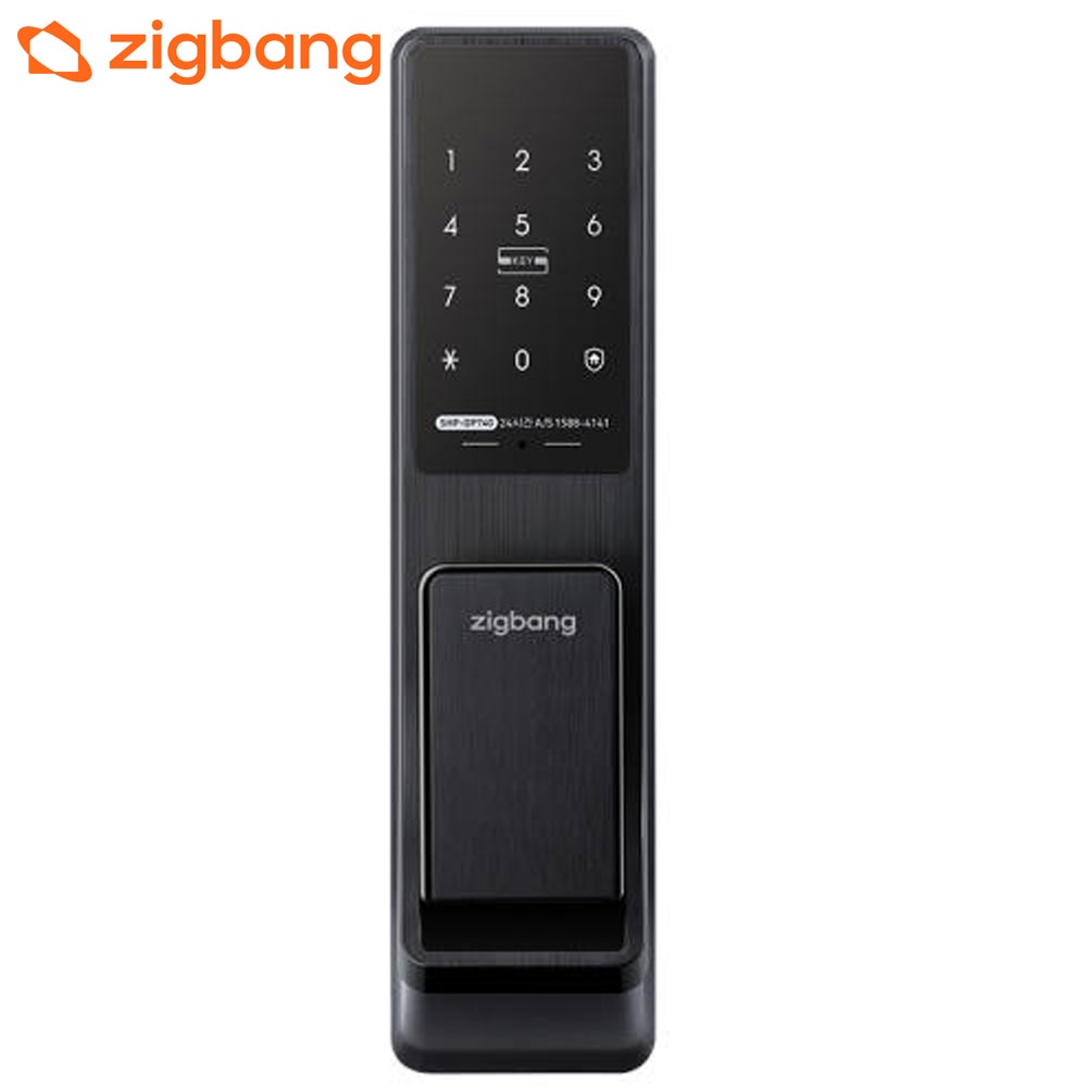 Zigbang SHP-DP740 Digital Door Lock Key Tag Fingerprint Push Pull Korea