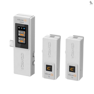 {self} Comica VDLive10 ตัวรับส่งสัญญาณไมโครโฟนไร้สาย USB 2.4G พร้อมพอร์ตชาร์จ Type-C สําหรับสมาร์ทโฟน กล้อง คอมพิวเตอร์ ไลฟ์สตรีม สัมภาษณ์