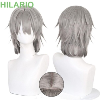 Hilario วิกผมคอสเพลย์ ผมสังเคราะห์ สีเทาเข้ม ธรรมชาติ สําหรับปาร์ตี้ฮาโลวีน