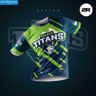 เสื้อยืด ผ้าไมโครไฟเบอร์ พิมพ์ลาย Melaka Titans Sublimation Jersi Jersey Sublimation STL League Taklau สําหรับผู้ชาย