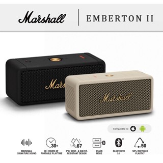 【รับประกัน6เดือน】ลำโพงบลูทูธแท้ Marshall Emberton II ลำโพง เบสหนักๆ Portable Waterproof Bluetooth Speaker with Mic Hands