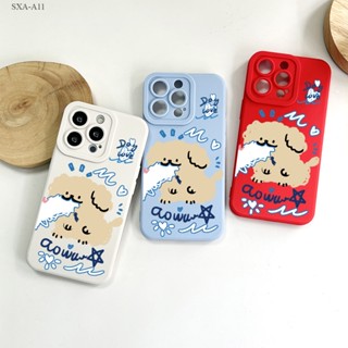 Samsung Galaxy A11 A12 A13 A23 A32 A51 A71 A52 A52S A50 A50S A30S A53 4G 5G สำหรับ Line Puppy เคส เคสโทรศัพท์