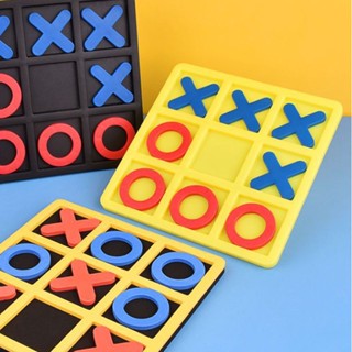 เกมกระดาน Tic-Tac-Toe สีสดใส สไตล์คลาสสิก ของเล่นสําหรับครอบครัว