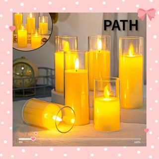Path เทียนไร้เปลวไฟ LED สําหรับตกแต่งงานแต่งงาน ปาร์ตี้ 3 ชิ้น