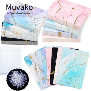 Muvako ที่ใส่เครื่องประดับ ต่างหู การ์ด กระดาษ 7*16 ซม. 6*9 ซม. สีทอง DIY 200 ชิ้น