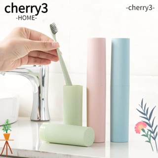 Cherry3 กล่องพลาสติก แบบพกพา สําหรับใส่แปรงสีฟัน