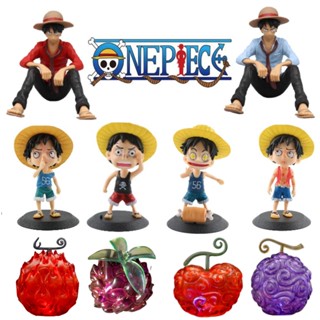 ฟิกเกอร์ PVC รูปการ์ตูนอนิเมะ One Piece Monkey D Luffy ขนาด 12 ซม. ทนทาน เหมาะกับของขวัญ สําหรับตกแต่งรถยนต์ และผู้ใหญ่