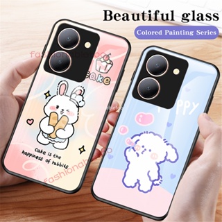 เคสโทรศัพท์มือถือกระจกนิรภัย TPU แบบนิ่ม กันกระแทก สําหรับ Vivo Y36 Y56 Y78 Y 36 Y 56 Y 78 4G 5G 2023