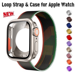 เคสอัพเกรด 49 มม. พร้อมสายคล้อง สําหรับ iWatch Band 44 มม. 45 มม. correa iWatch Series SE 4 5 6 7 8