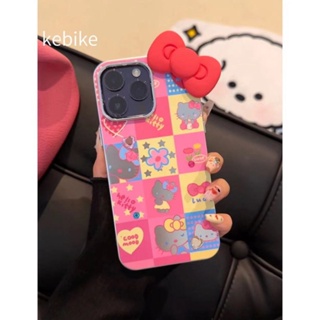 ใหม่ เคสโทรศัพท์มือถือ กันกระแทก ลายเฮลโลคิตตี ลายสก๊อต สไตล์ญี่ปุ่น เกาหลี สําหรับ Apple Iphone 14promax 13 11 14pro 13pro 14