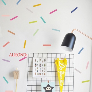 Alisond1 สติกเกอร์ติดผนังห้องนอน สไตล์นอร์ดิก DIY ลายจุด เรขาคณิต ฟิกเกอร์ ตกแต่งห้องเด็ก