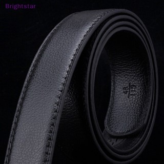 Brightstar เข็มขัดหนังผู้ชาย ไร้หัว สองด้าน ลิ้นจี่ แถบอัตโนมัติ หัวเข็มขัด เข็มขัด ใหม่