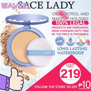 wave Can Cod Sace Lady Oil-control Compact Powder Waterproof Matte Face Powder