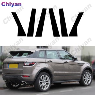 สติกเกอร์ติดเสาประตูรถยนต์ สีดํามันวาว สําหรับ Range Rover Evoque L538 5 ประตู 2013-2018 6 ชิ้น