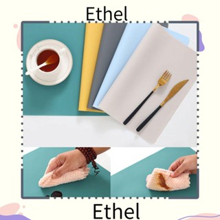 Ethel1 แผ่นรองจาน กันลื่น ขนาดใหญ่พิเศษ งานฝีมือ สําหรับห้องครัว รับประทานอาหาร กันน้ํา