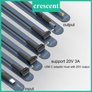 Cre อะแดปเตอร์สายเคเบิล Type C 20V 3A 5 5x2 5 มม. 5 5x2 1 มม. 4 8x1 7 มม. สําหรับแล็ปท็อป