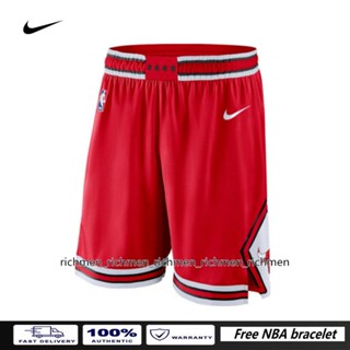 【Swingman】กางเกงขาสั้น Nba Chicago Bulls สีแดง สําหรับผู้ชาย