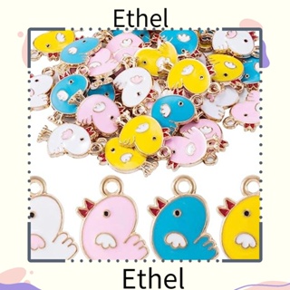 Ethel1 จี้รูปไก่ โลหะผสม 21 มม. X 12 มม. ทนทาน สําหรับทําเครื่องประดับ ต่างหู