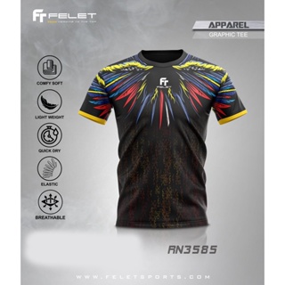 เสื้อยืดแขนสั้น พิมพ์ลายกราฟฟิค Badminton Jersey สําหรับผู้ชาย และผู้หญิง