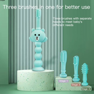 【พร้อมส่ง】 แปรงสีฟันซิลิโคนเด็ก แปรงสีฟันขนนุ่มเด็ก แปรงสีฟันฝึกหัดเด็กพร้อมกล่องเก็บ