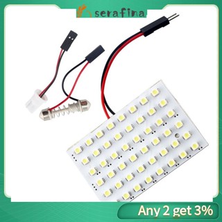 Rf อะแดปเตอร์ไฟอ่านหนังสือ Led 1210 48 SMD T10 ปลั๊กปลายคู่ สําหรับติดหลังคารถยนต์