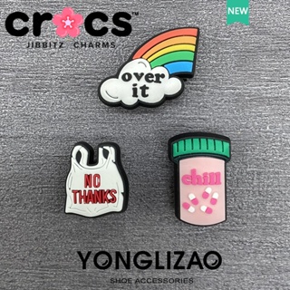 Jibbitz crocs หัวเข็มขัดรองเท้า อุปกรณ์เสริมรองเท้า สนุก ภาษาอังกฤษ DIY หัวเข็มขัดตกแต่ง