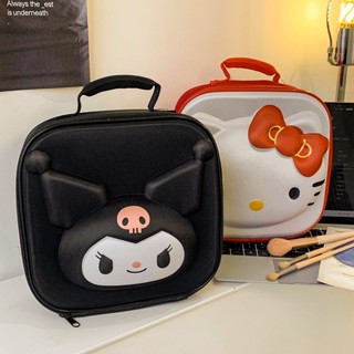 กระเป๋าเครื่องสําอาง กันน้ํา จุของได้เยอะ ลายการ์ตูน Hello Kitty Melody Kuromi เหมาะกับการเดินทาง สําหรับผู้หญิง