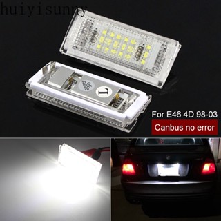 Hys หลอดไฟ LED ติดป้ายทะเบียนรถยนต์ สีขาว สําหรับ BMW 3er E46 4D 5D 1998-2003 2 ชิ้น