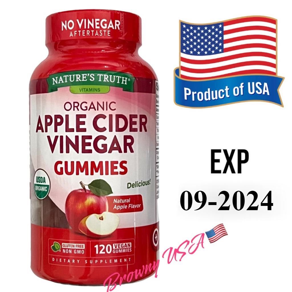 Nature's Truth Apple Cider Vinegar 120 Gummies 🔥  เยลลี่ แอปเปิ้ลไซเดอร์ 120 เม็ด.