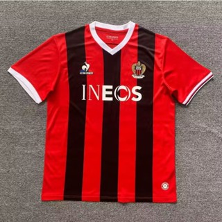 เสื้อกีฬาแขนสั้น ลายทีมชาติฟุตบอล Nice Home Jersey S-XXL 23-24 ชุดเหย้า สําหรับผู้ชาย AAA