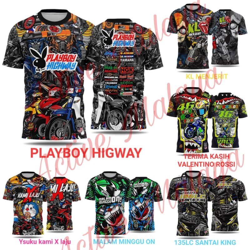 DESIGN BU MOTOR YAMAHA RXZ LC ACTIVE เสื้อยืด MALAYA