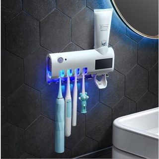 Spot second hair# intelligent toothbrush sterilizer UV hole-free wall-mounted toothbrush holder Automatic toothpaste squeezer factory direct 8.cc