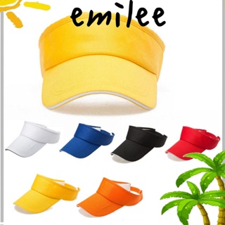 Emilee หมวกกันแดด ลําลอง กีฬา ด้านบน ปรับได้ ที่บังแดด เลนส์