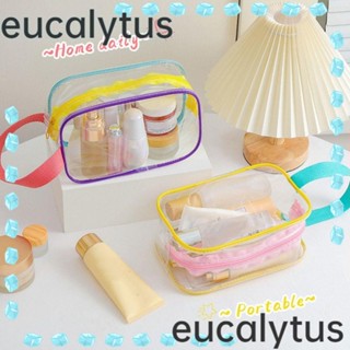 Eucalytus1 กระเป๋าเครื่องสําอาง PVC แบบใส แฟชั่น